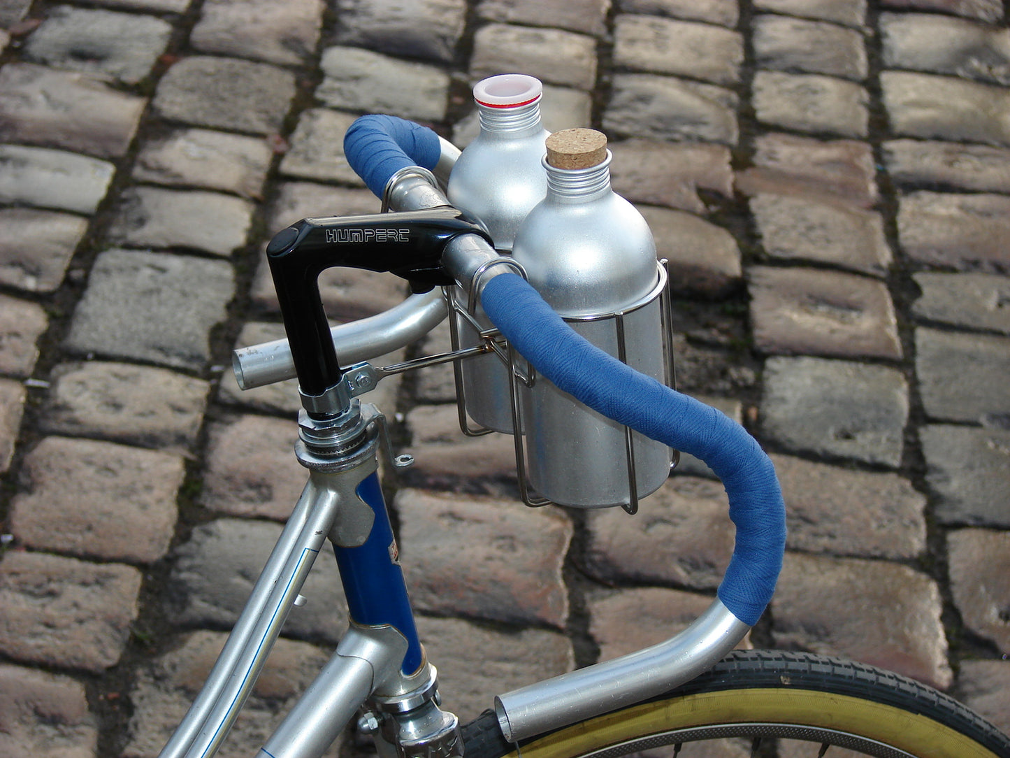 Doppel Flaschenhalter aus Edelstahl