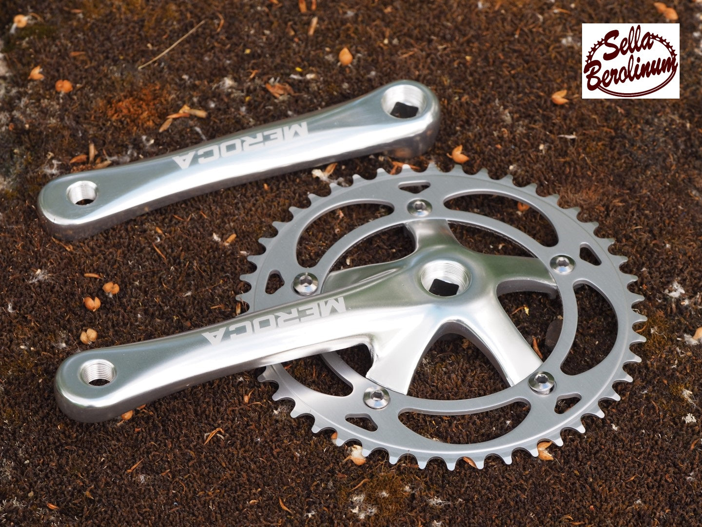 46 T / 170 mm crankset Mero aluminum polished silver / JIS