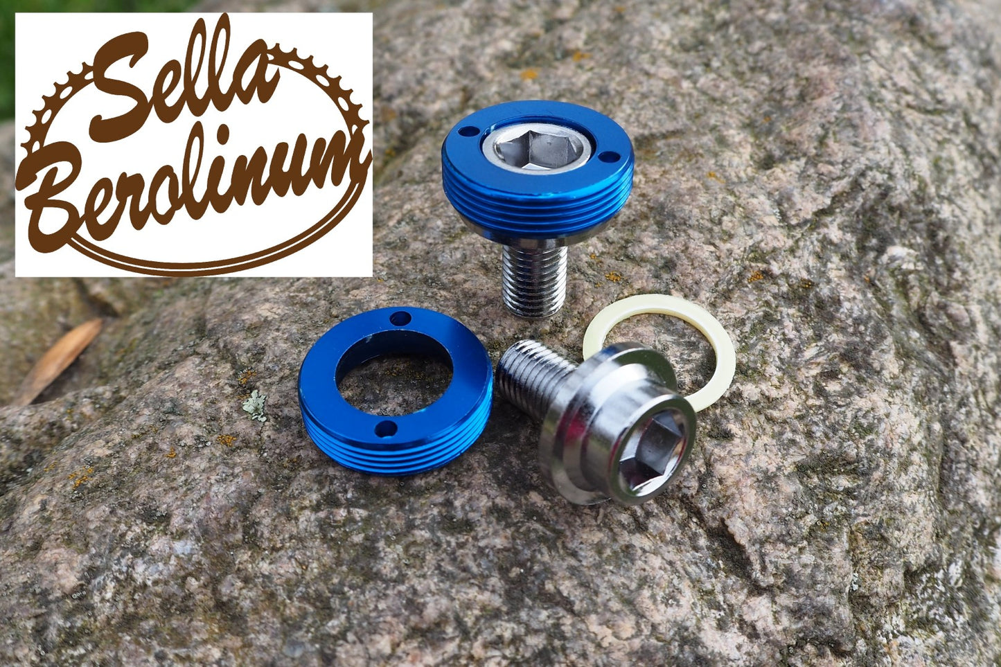 Kurbelschrauben M 8 mit Abzieher Alu Blau