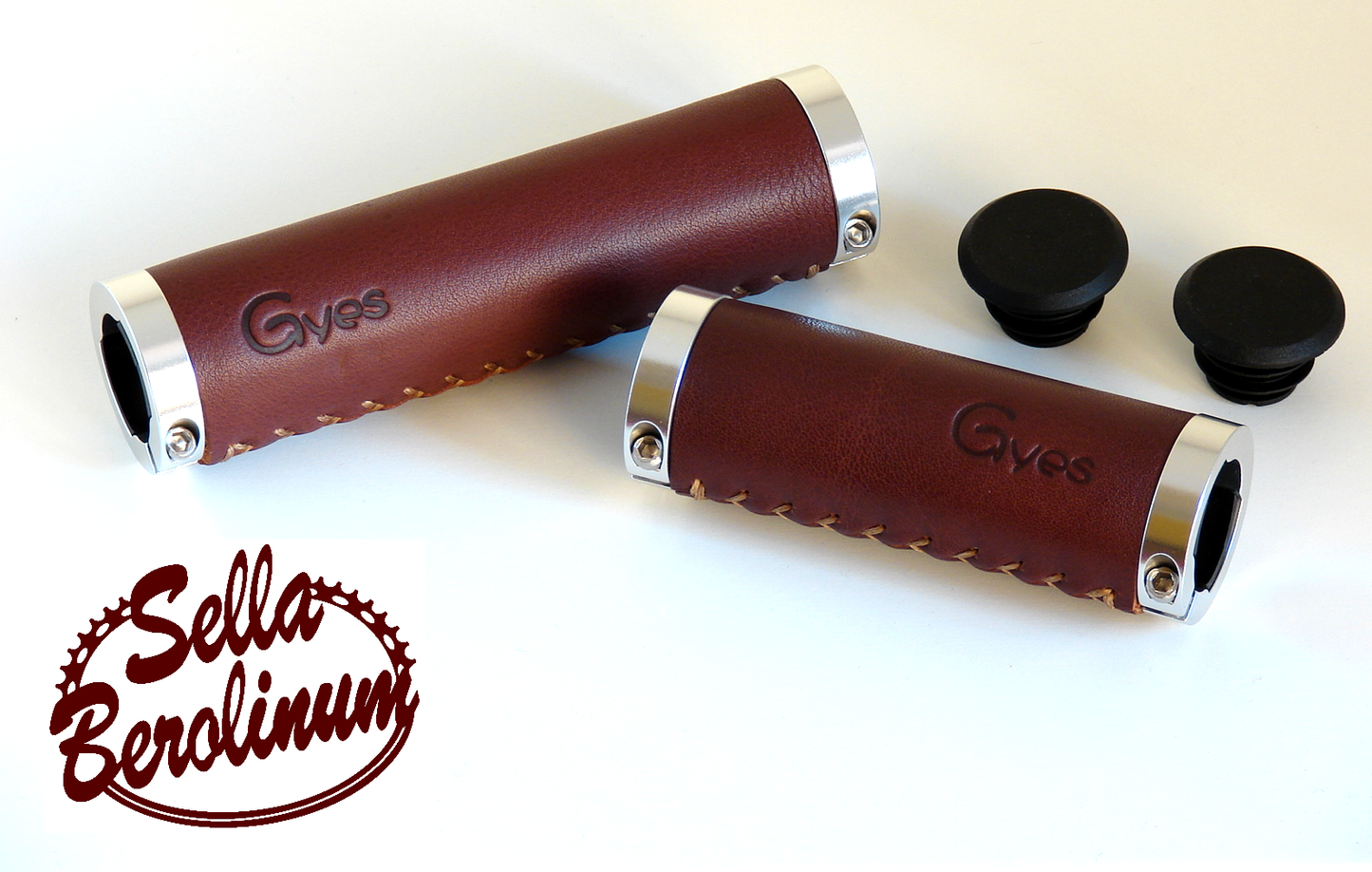 Gyes Ledergriffe B 1 Dunkelbraun 130 - 95 mm lang