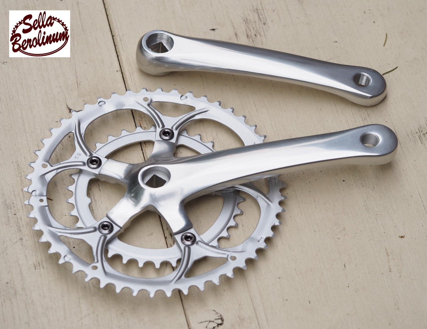 50 / 34 Z Kurbelgarnitur 170 mm - JIS Alu / Stahl / silber poliert