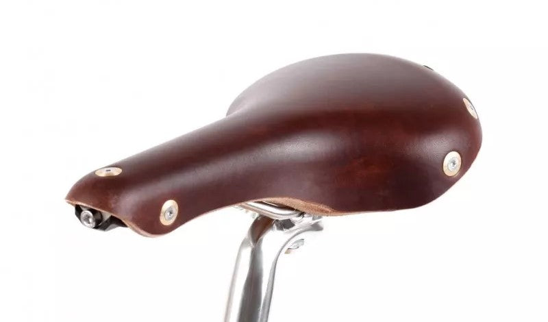 Berthoud Aspin Leather / Stainless Steel Touring Saddle Dark Brown
