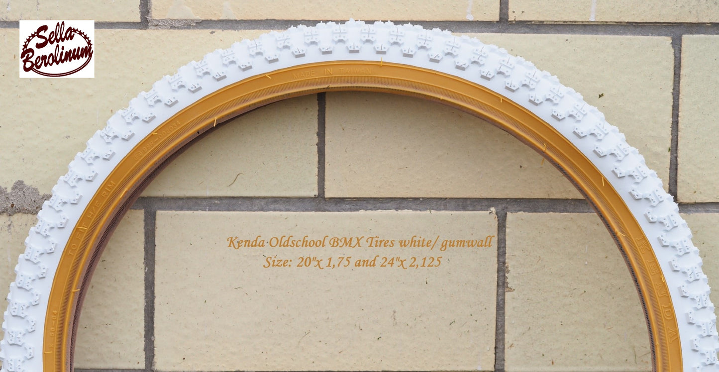 20"x 1,75 Classic BMX Reifen 47 - 406 Weiß / Gumwall