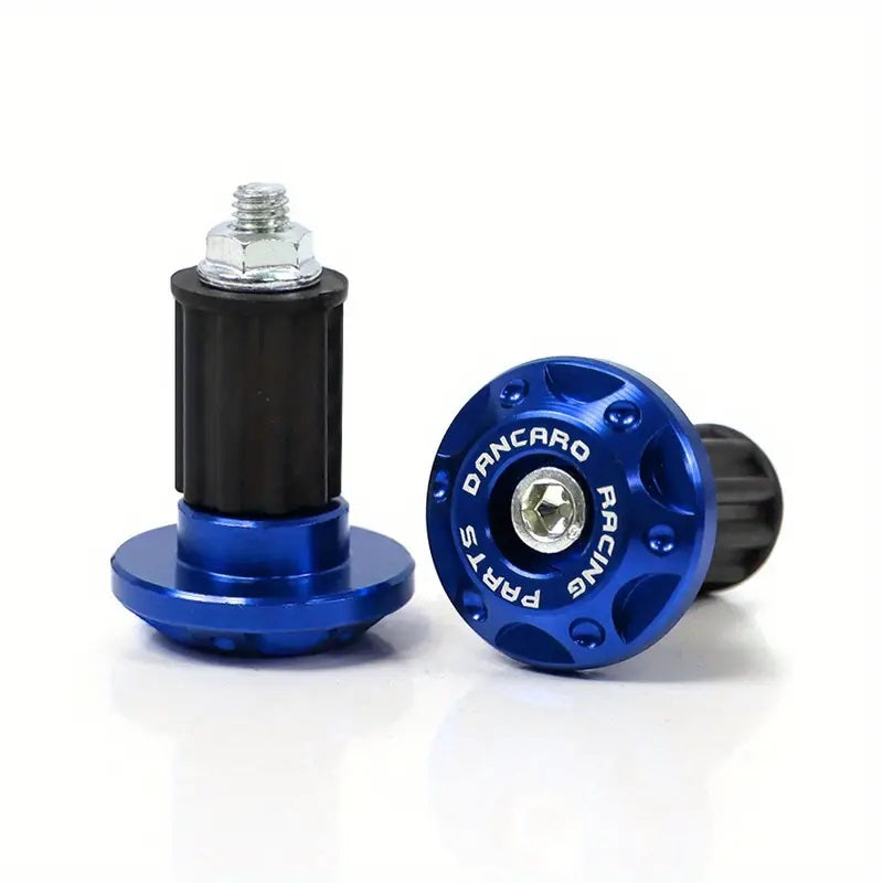 CNC Aluminum Handlebar End Plugs Blue