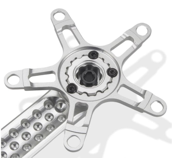 Sellax GXP Spider 110 mm BCD als silberner 5-Arm-Kettenblattträger – Ansicht 3
