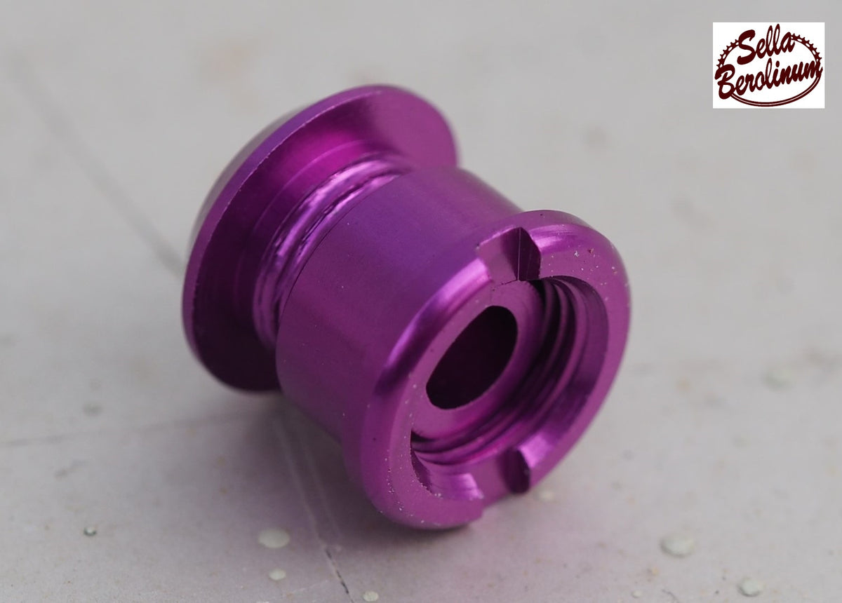 Kettenblattschrauben aus Aluminium 7005, lila eloxiert, Durchmesser 9,9 mm