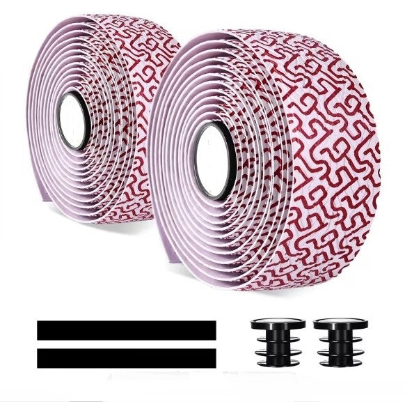Soft Handlebar Tape "Labyrinth" Red/White