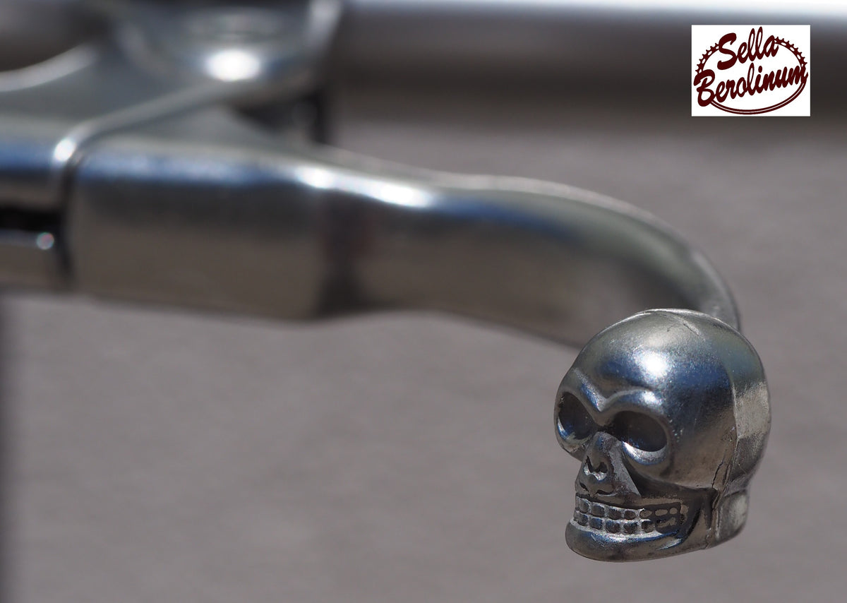 Sellax Skull 2-Finger-Bremshebel-Paar aus Aluminium in Silber – weitere Produktansicht 2