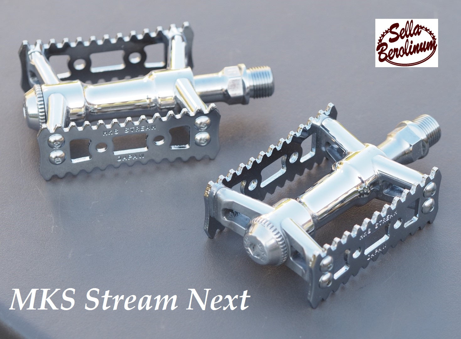 MKS Sylvan Stream Next Touring Pedale - Silber Hochglanz – Sella