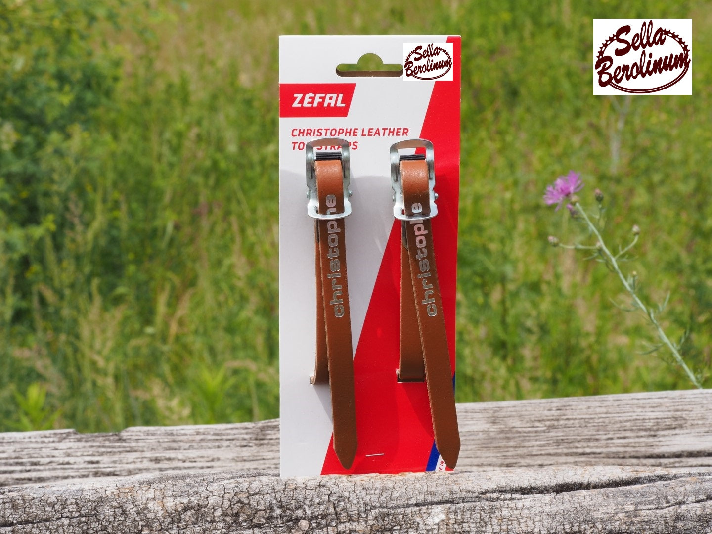 Zéfal Christophe 516 Braun- robuste Leder Pedalriemen für sicheren Halt