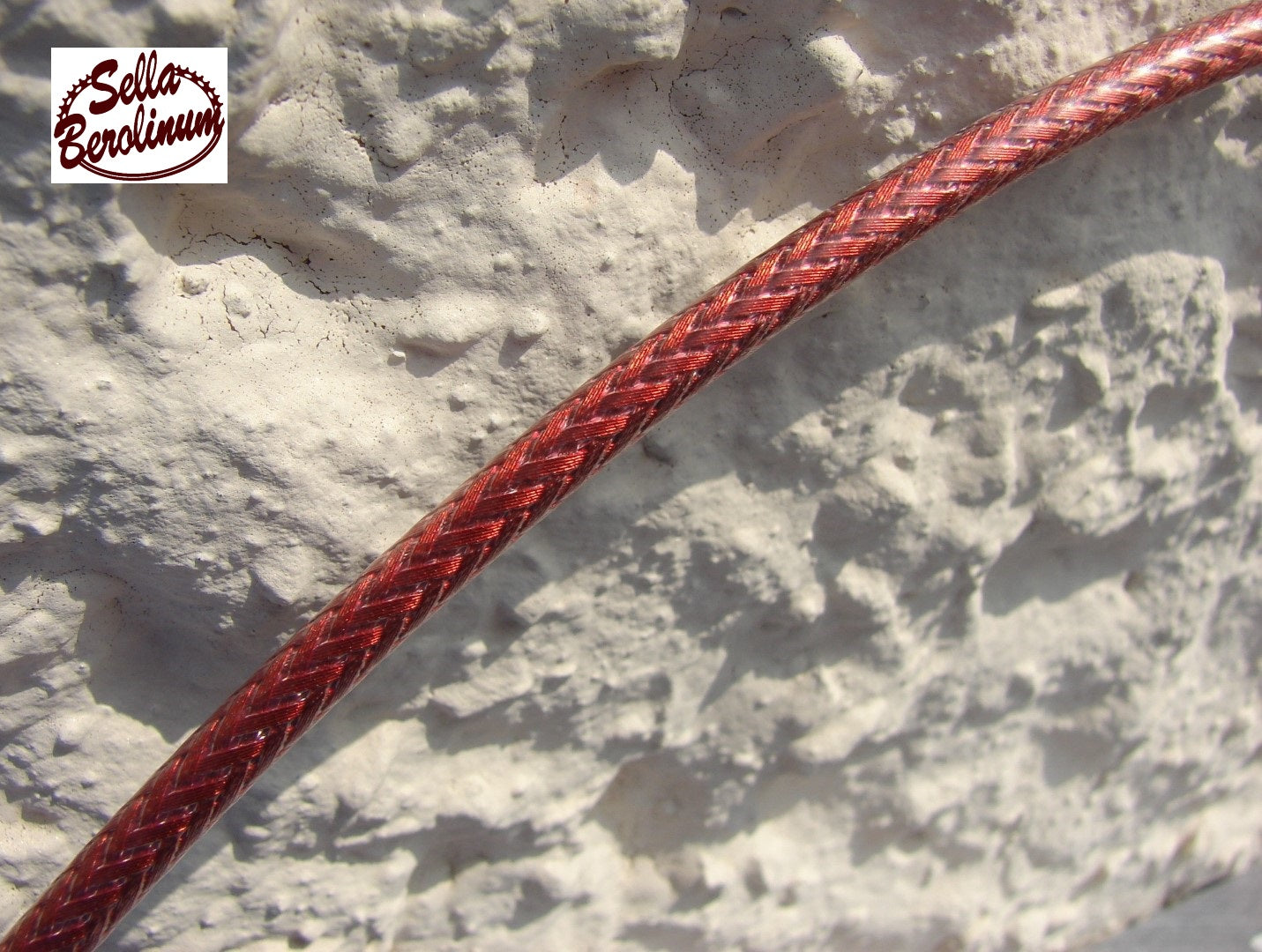 2,45 m Bremszug Hülle 5 mm Metall Rot, geflochten