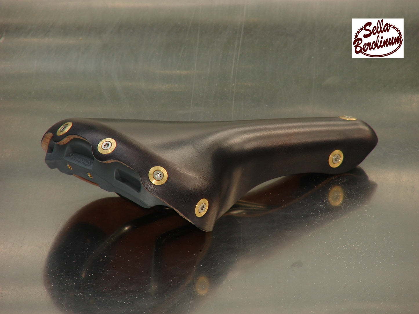 Berthoud Aspin Leather / Stainless Steel Touring Saddle Black