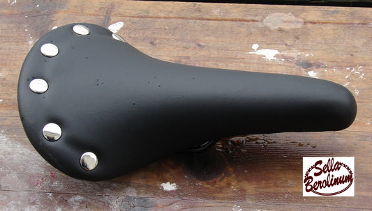 Velo Rivet Rennsattel Schwarz mit Chromniete