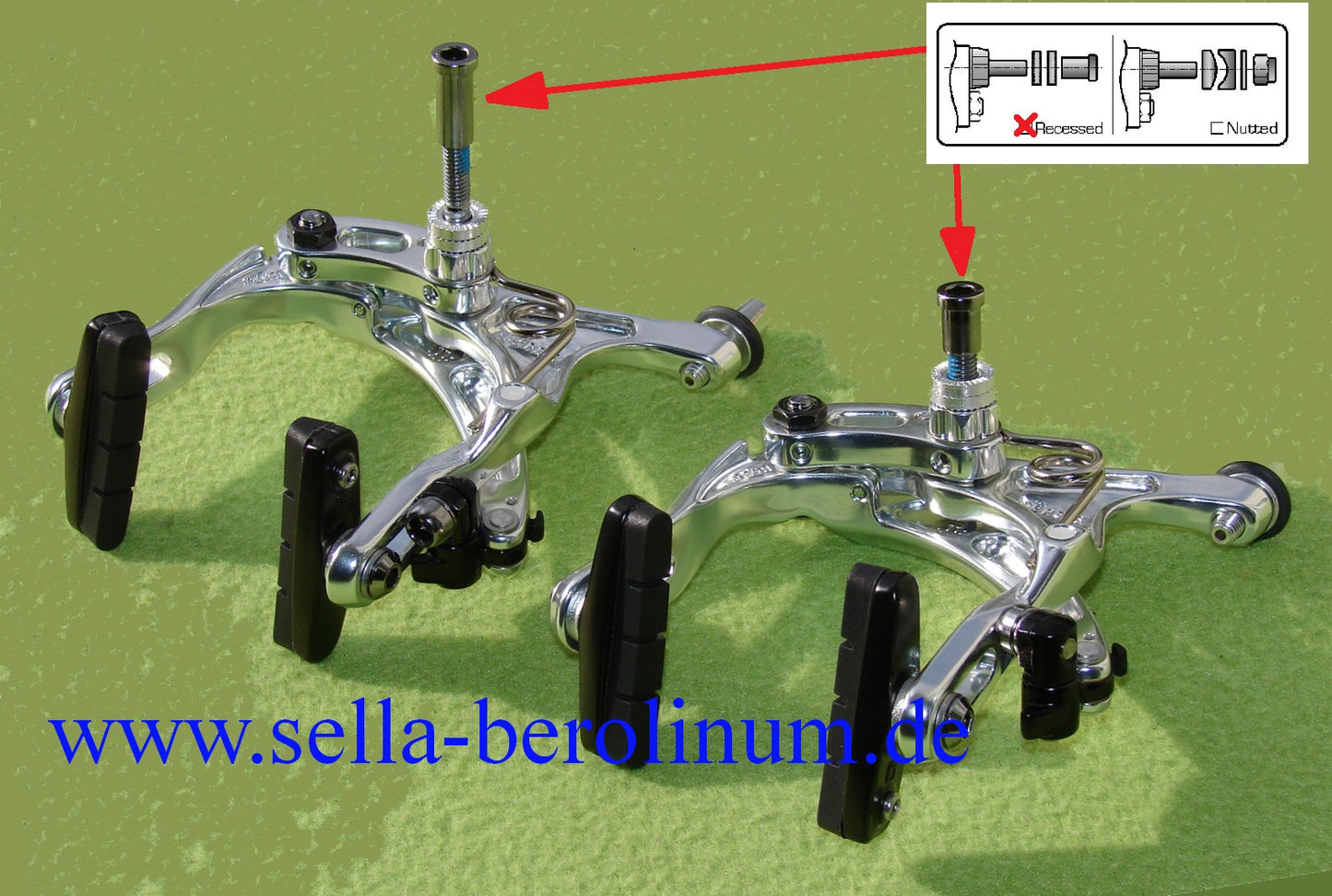 Tektro R - 559 silber Recessed Dual Pivot Seitenzugbremse 55-75 mm
