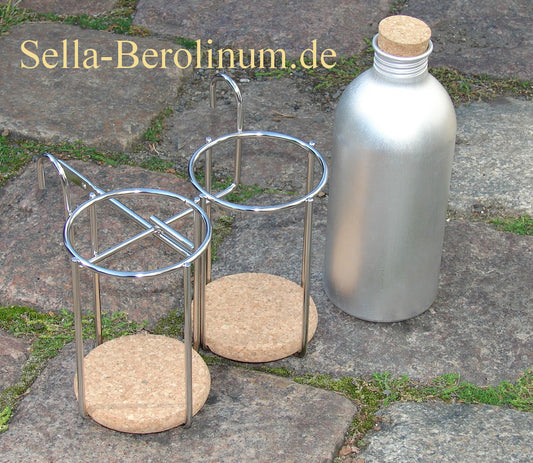 Doppel Flaschenhalter aus Edelstahl