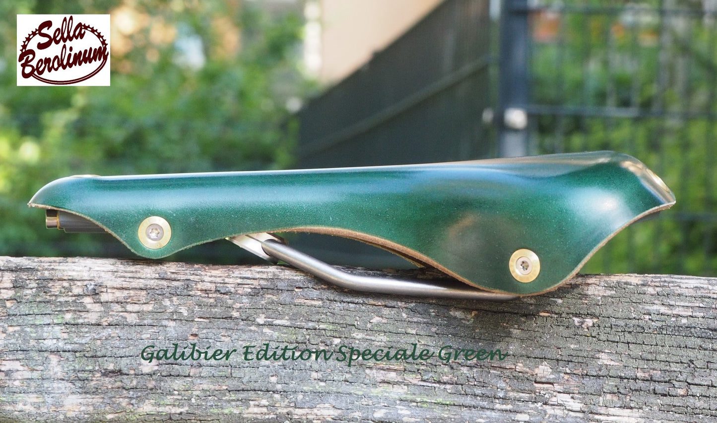 Berthoud Galibier Leder / Titan Rennsattel "Edition Special Grün"