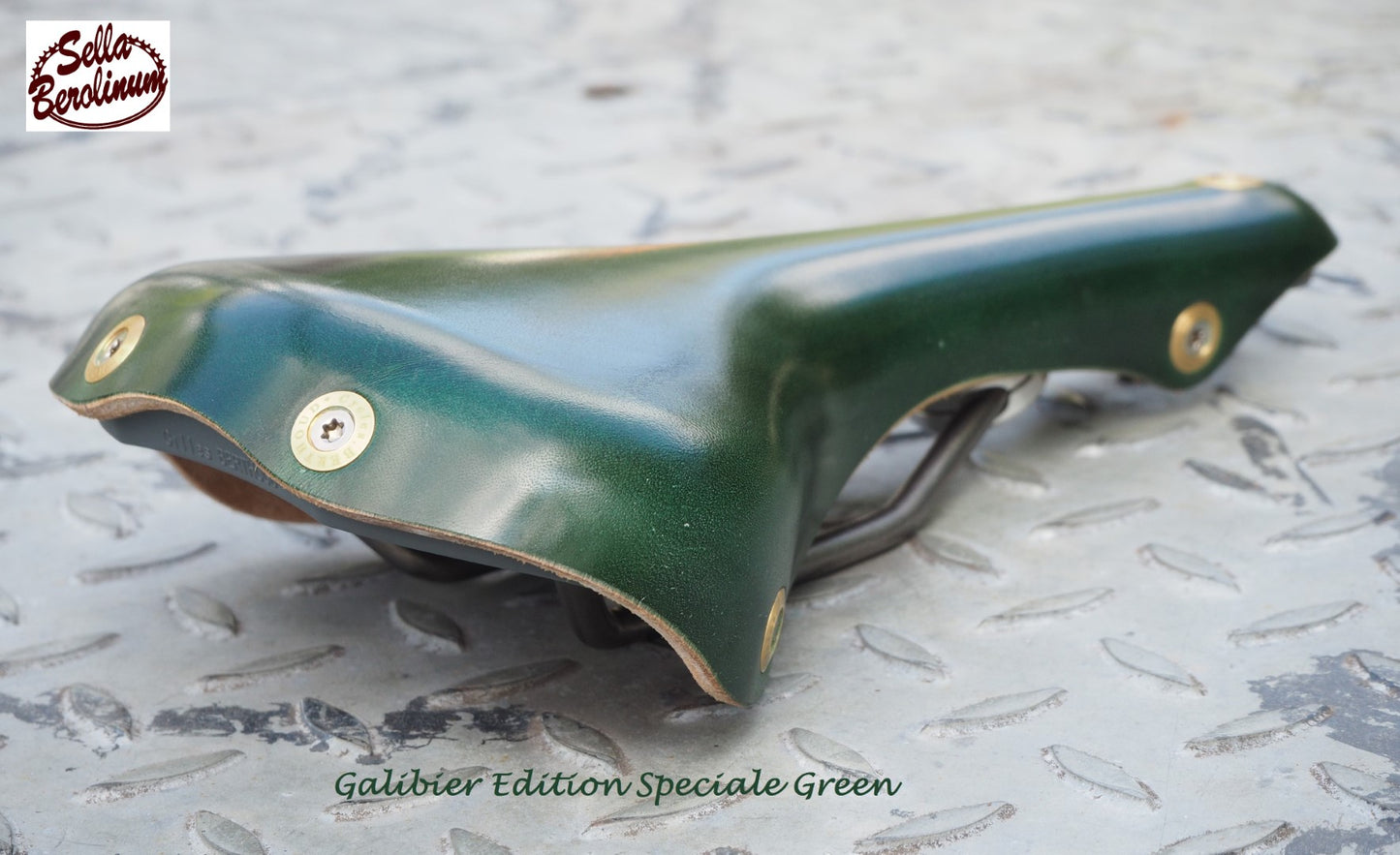 Berthoud Galibier Leder / Titan Rennsattel "Edition Special Grün"