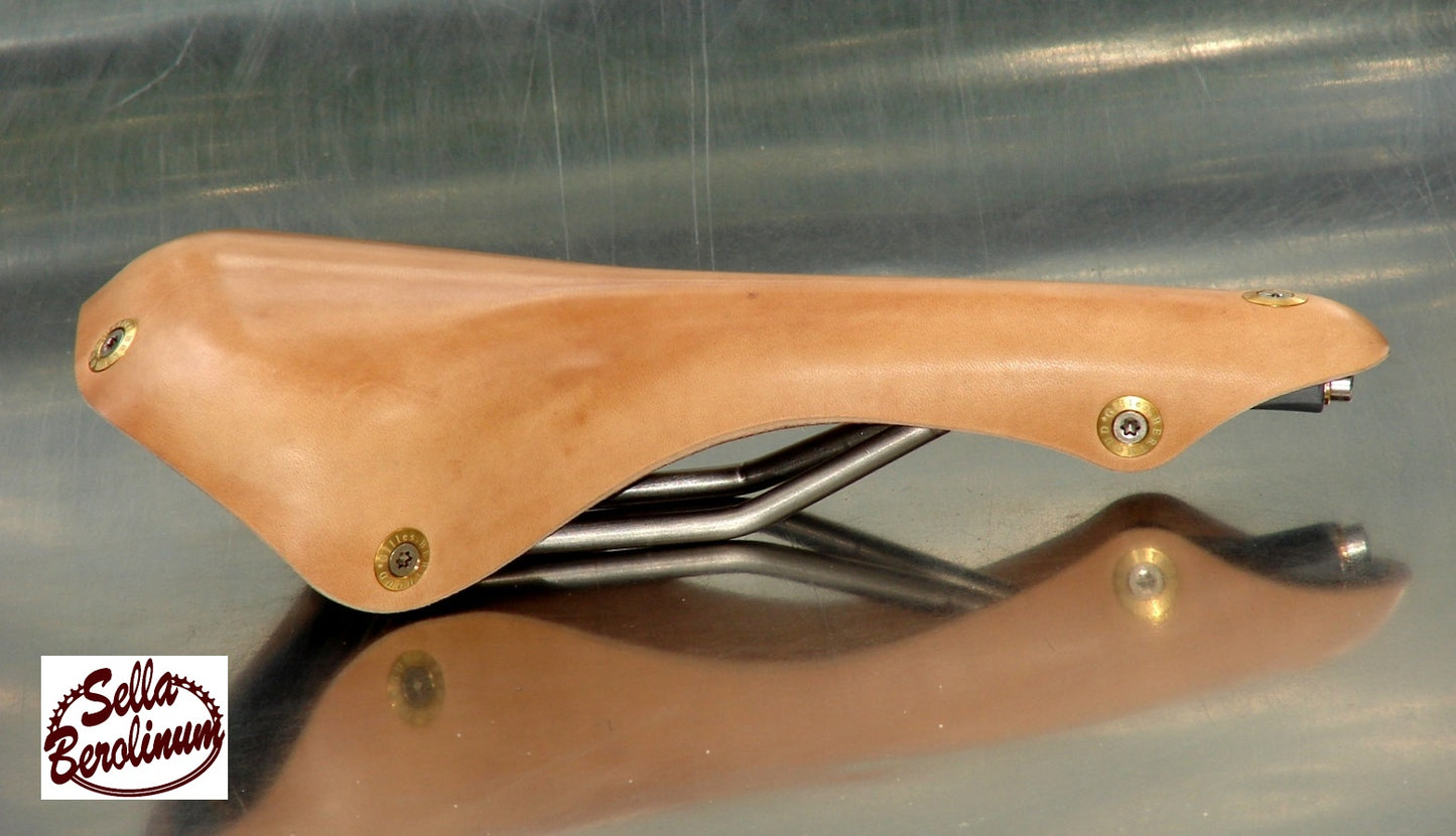 Berthoud Galibier Leather / Titanium Racing Saddle Natura