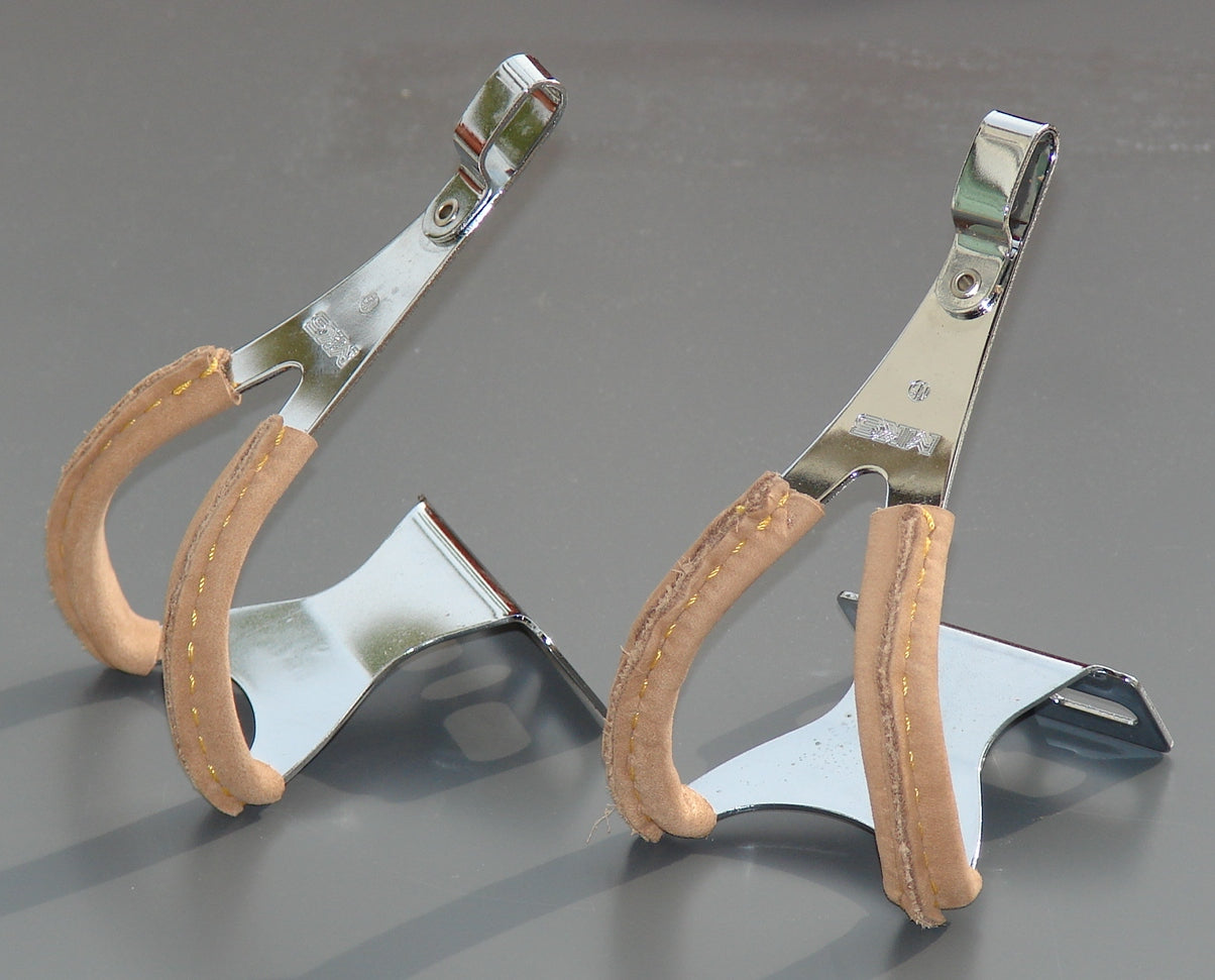 MKS Pedalhaken Stahl mit Leder