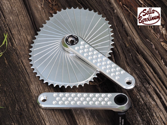 Sellax Dots Kurbelgarnitur 160/165/170 mm mit Oval Aero 48 Z Silber