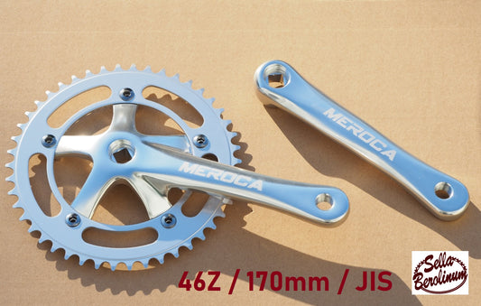 46 Z / 170 mm Kurbelgarnitur Mero Aluminium silber glänzend / JIS