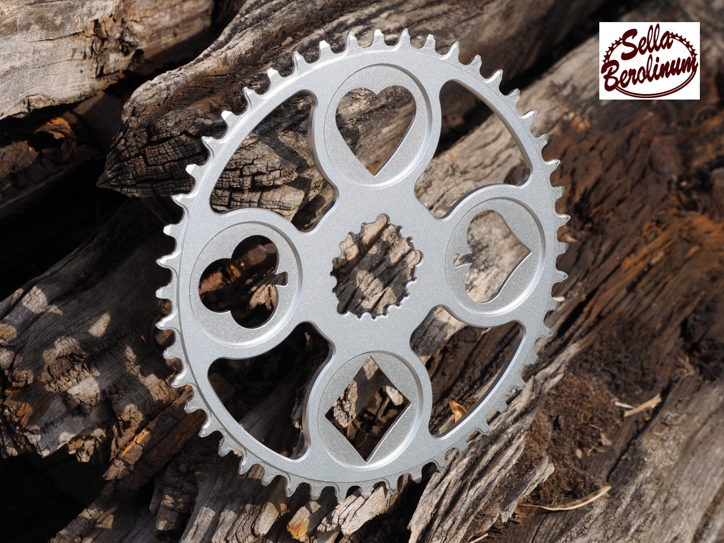 46 oder 48 Z "Flush Royal" Kettenblatt Silber seidenmatt – SRAM 3-Bolt Direct Mount