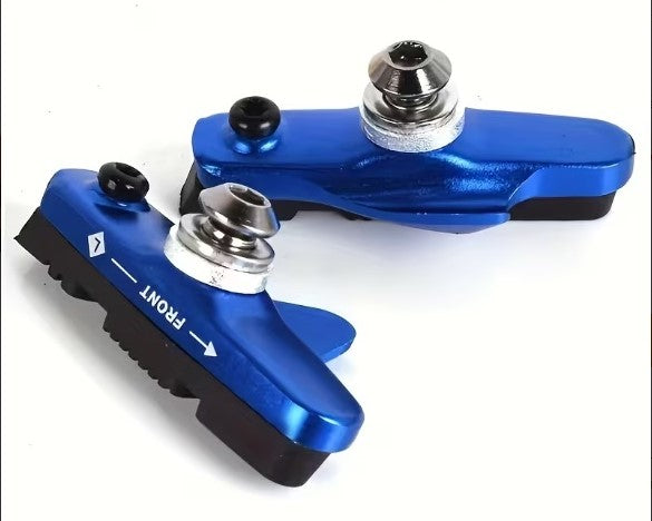 Racing Brake Pads Shimano / Tektro Type with Angle Aluminum Blue Anodized