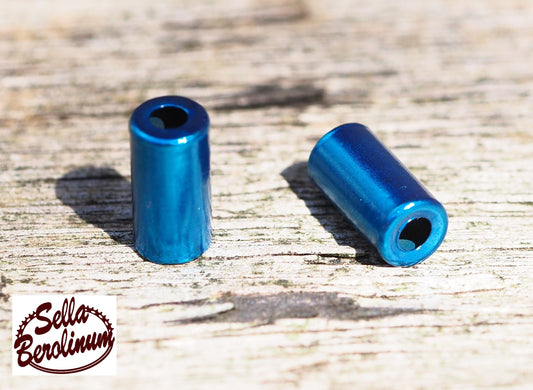 5 mm Endhülse Cyan Blau eloxiert