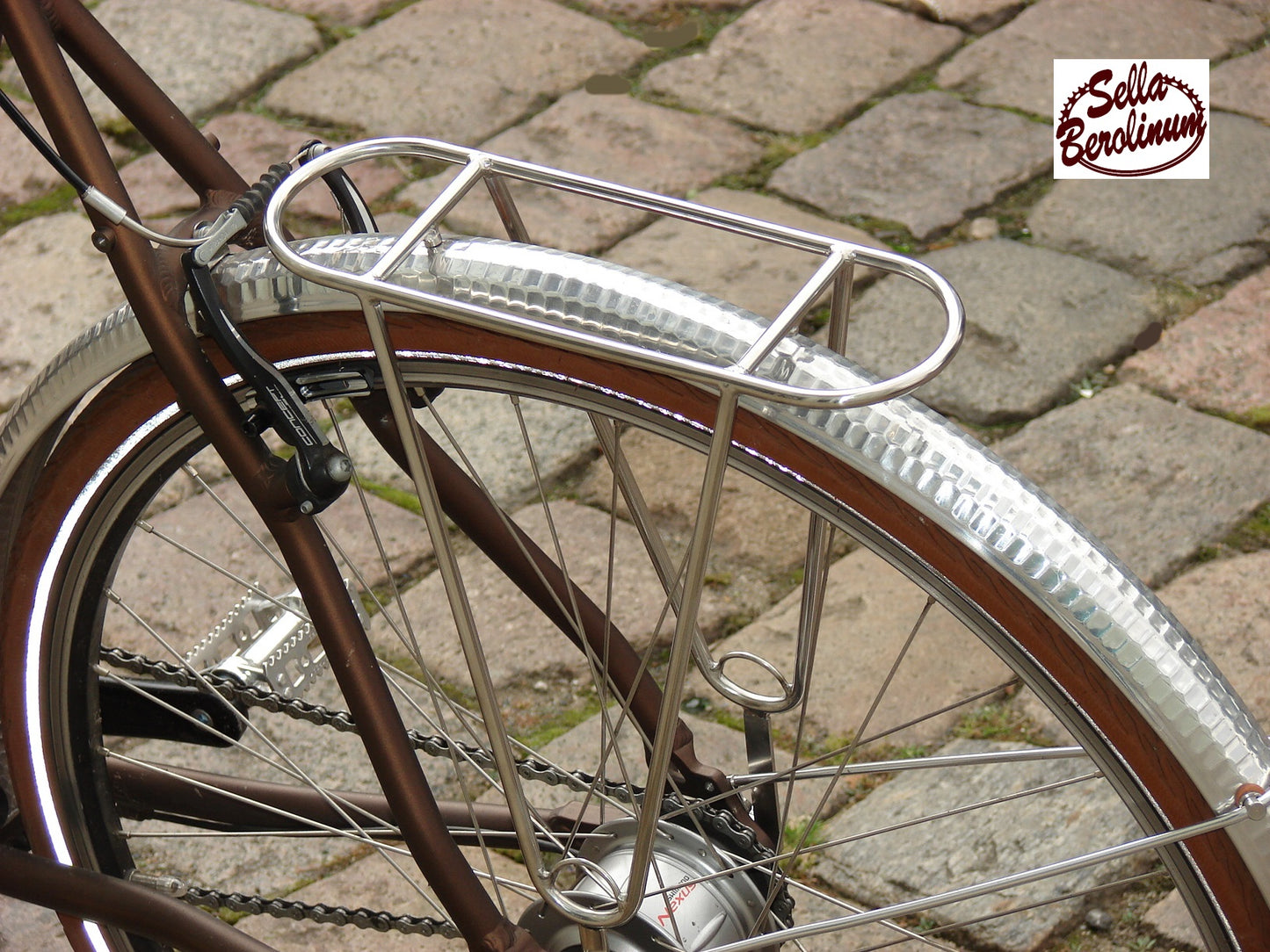 Rear Rack polished stainless steel, for 28"/ 650B or 26"
