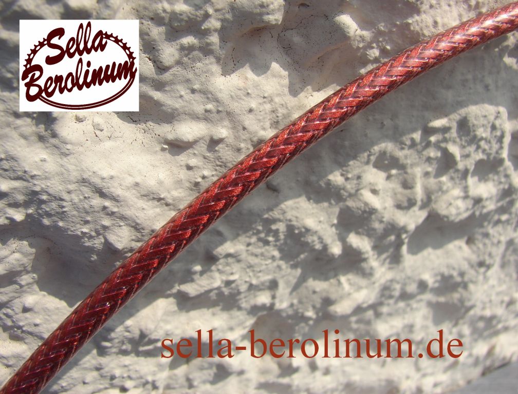 2,45 m Schaltzug Hülle 4 mm Metall Rot, geflochten