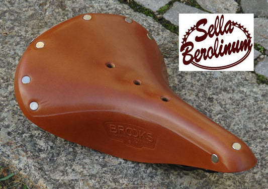 Brooks B17 Special Titanium Ledersattel in Honig mit Kupfernieten