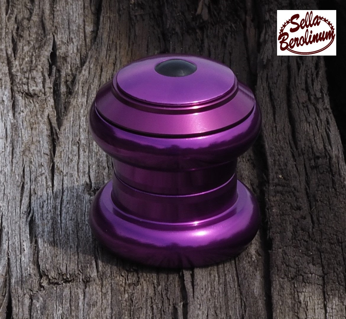 Sellax 1 1/8 Zoll Ahead-Steuerlager aus Aluminium in Lila mit Cartridge-Lagern