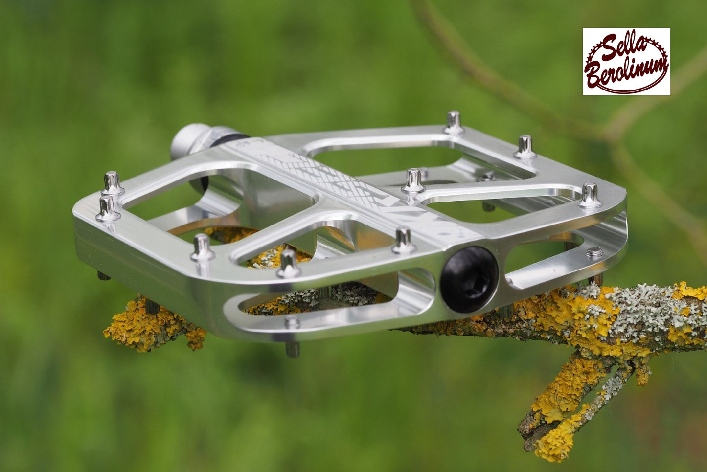 Platform Pedals Aluminum glossy silver, triple sealed bearings