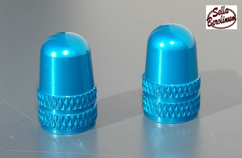AV Ventilkappen Alu Cyanblau elox. Autoventil