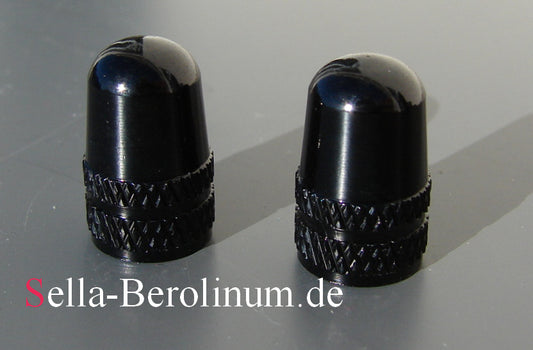 AV Ventilkappen Alu Schwarz elox. Autoventil