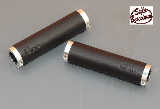 Ledergriffe B 1 in Schwarz 130 - 130 mm lang