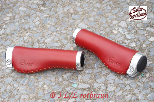 Gyes Ledergriffe B 3 Ergo Mahagoni 140 - 140 mm lang