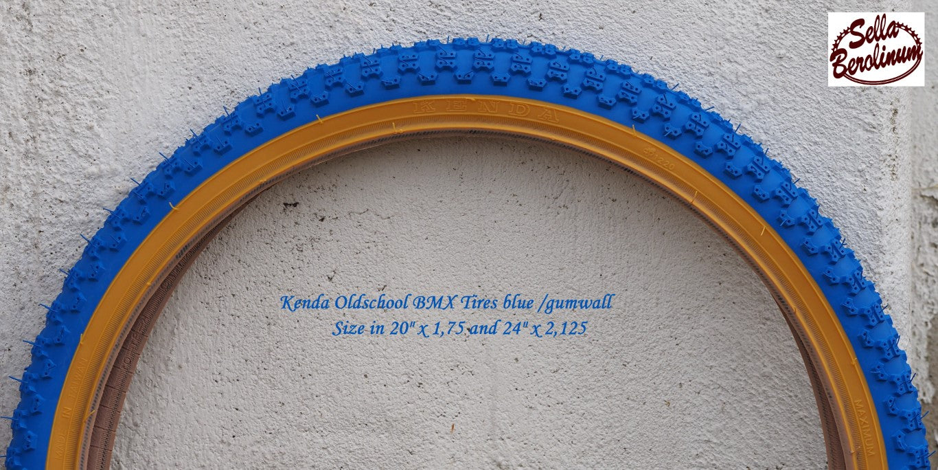 24"x 2,125 Oldschool BMX Reifen 57-507 Blau / Gumwall