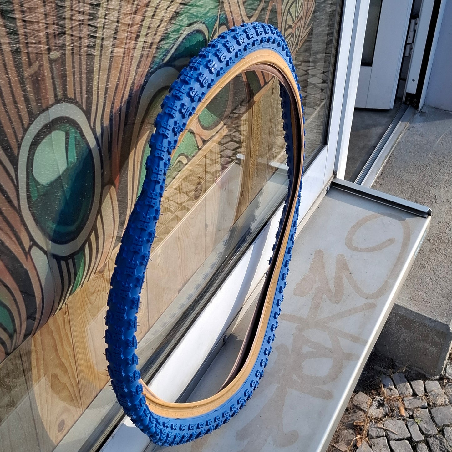 10x Knick Ware 24"x 2,125 Oldschool BMX Reifen 57-507 Blau / Gumwall