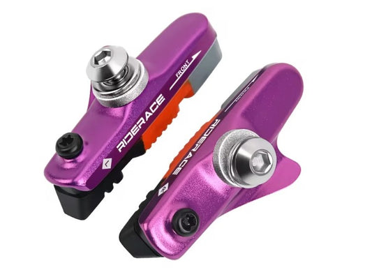 Race Brake Pads for Shimano / Tektro with Angled Aluminum, Purple Anodized