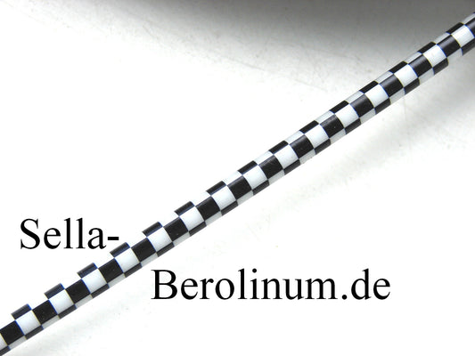 2,45 m Bremszug Hülle 5 mm Karo- Schwarz / Weiß