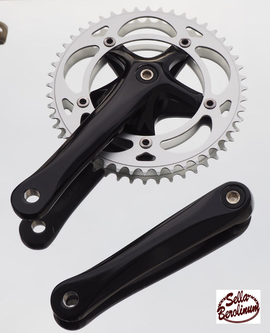 44 / 46 oder 48 Z Kurbelgarnitur C Aluminium Schwarz glänzend / Silber