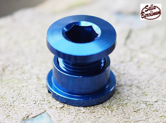 Alu Kettenblatt Schrauben 5er Set für 1 fach Blätter Blau Ø 9,9mm