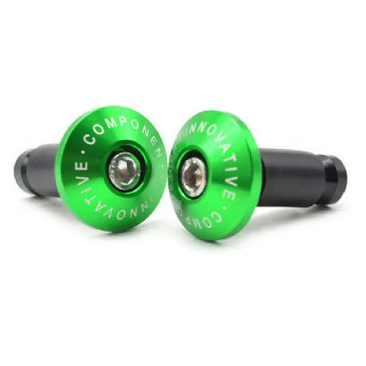 Aluminum Handlebar End Plugs Green