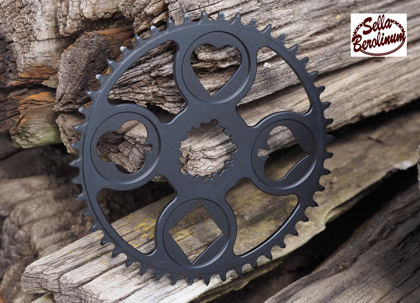 Flush Royal Kettenblatt Schwarz matt mit 46 oder 48 Zähnen für SRAM 3-Bolt Direct Mount
