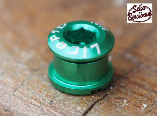 Alu Kettenblatt Schrauben 4er Set für 1 fach Blätter Grün Ø 9,9mm