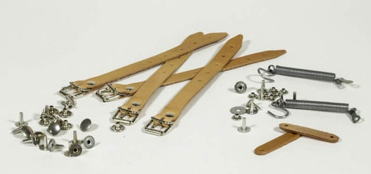 Berthoud für Paniertaschen 329GB520 Lederriemen und Haltefedern Set