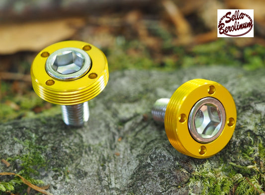 Kurbelschrauben  M 8 mit Abzieher Alu Gold