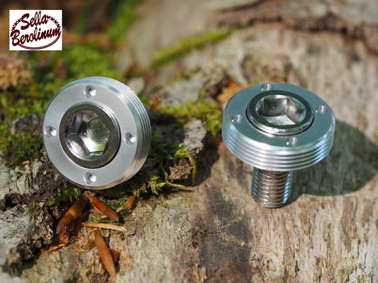 Kurbelschrauben  M 8 mit Abzieher Alu Silber