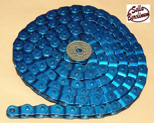 YBN MK918 Half Link Kette Blau elox. 1/2" x 1/8" Singlespeed